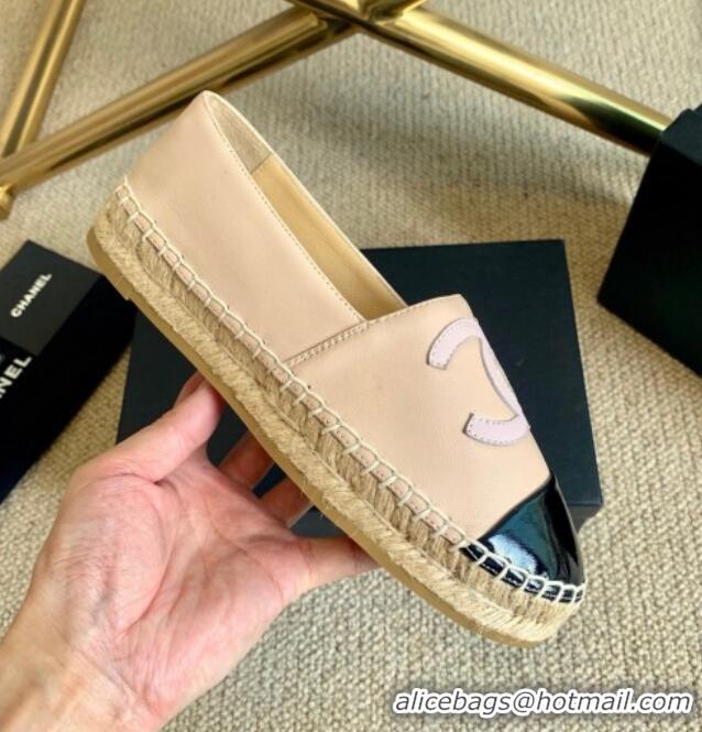 Good Quality Chanel Lambskin Espadrilles G33553 Light Pink