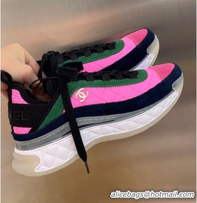 Grade Design Chanel Suede Sneakers 092712 Pink/Green