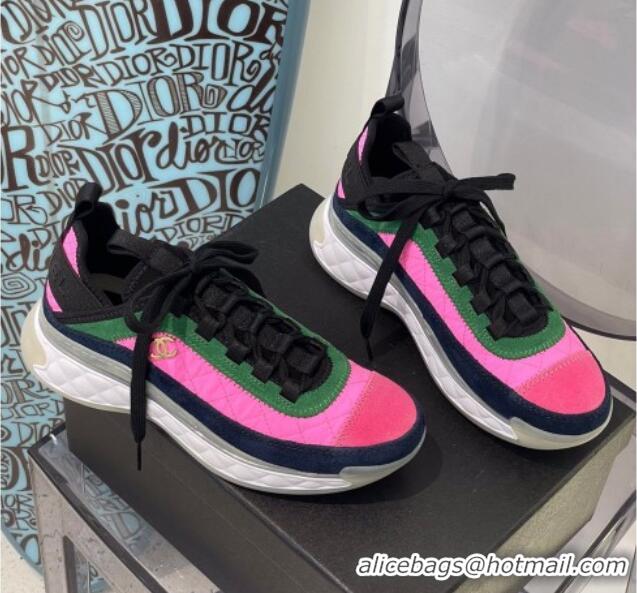 Grade Design Chanel Suede Sneakers 092712 Pink/Green