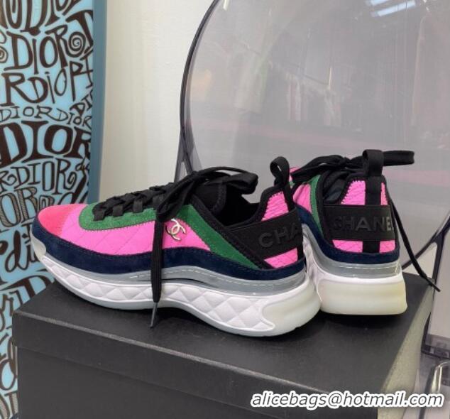 Grade Design Chanel Suede Sneakers 092712 Pink/Green