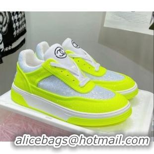 Lower Price Chanel Crystal Sneakers 092715 Neon Green