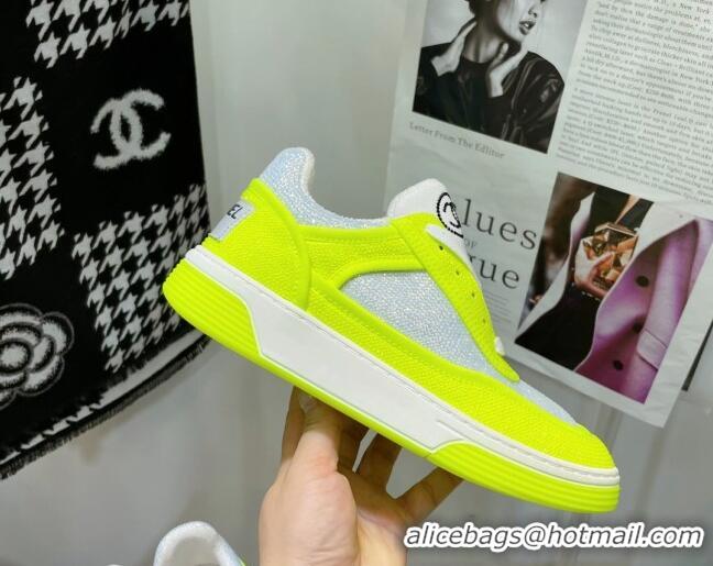 Lower Price Chanel Crystal Sneakers 092715 Neon Green