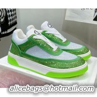 Discount Chanel Crystal Sneakers 092715 Grass Green