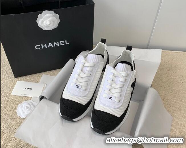 Duplicate Chanel Knitwear Sneakers G38332 White/Black