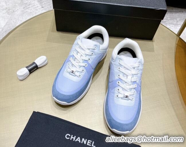 Grade Quality Chanel Fabric & Suede Sneakers G37122 Blue