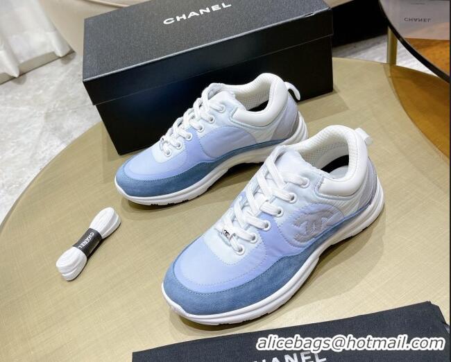 Grade Quality Chanel Fabric & Suede Sneakers G37122 Blue