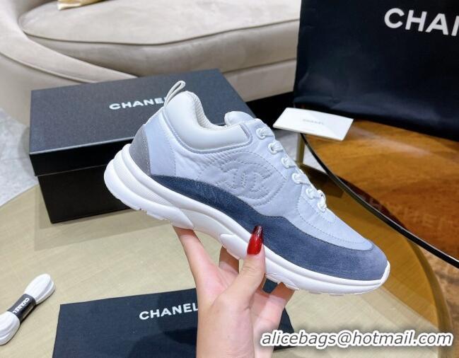 Most Popular Chanel Fabric & Suede Sneakers G37122 Blue