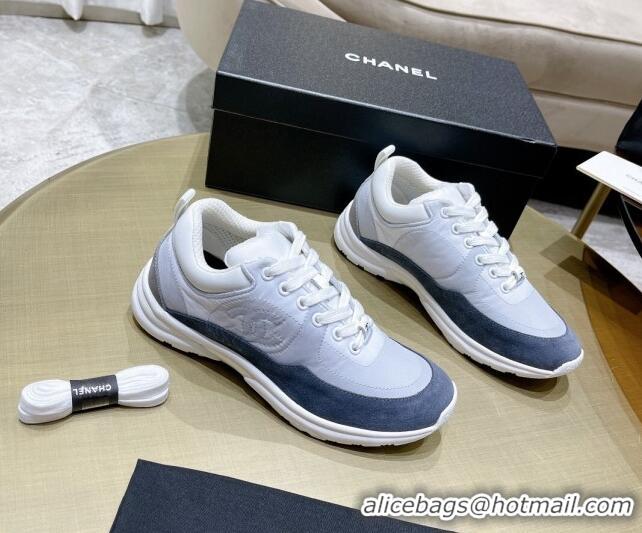 Most Popular Chanel Fabric & Suede Sneakers G37122 Blue