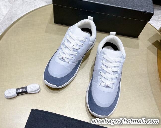 Most Popular Chanel Fabric & Suede Sneakers G37122 Blue