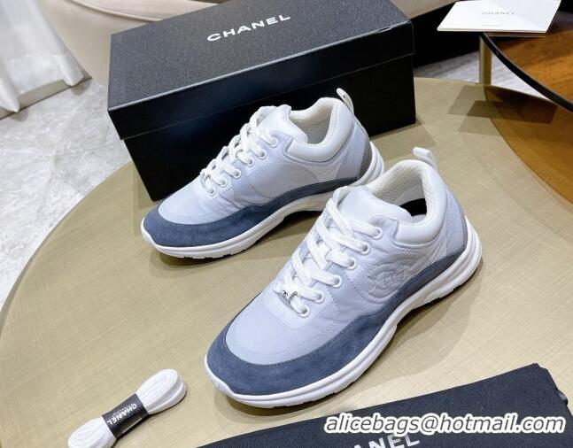 Most Popular Chanel Fabric & Suede Sneakers G37122 Blue