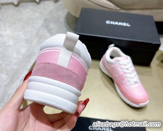 Purchase Chanel Fabric & Suede Sneakers G37122 Pink