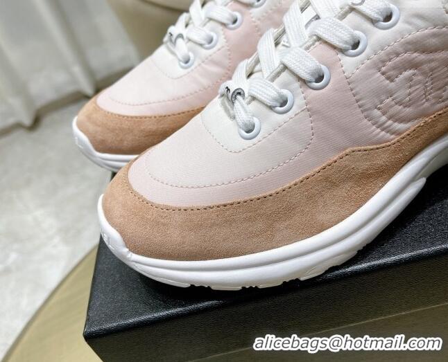 Good Quality Chanel Fabric & Suede Sneakers G37123 Pink