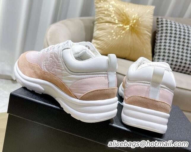 Good Quality Chanel Fabric & Suede Sneakers G37123 Pink