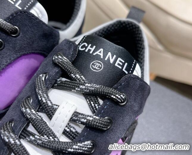 Luxurious Chanel Suede Sneakers Purple 111113