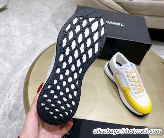 Good Quality Chanel Suede Sneakers 111113 Yellow