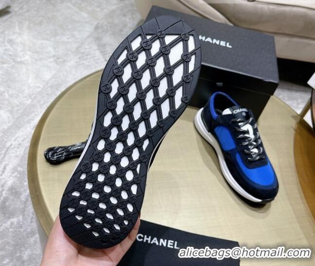 Good Looking Chanel Suede Sneakers 111113  Navy Blue