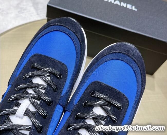 Good Looking Chanel Suede Sneakers 111113  Navy Blue