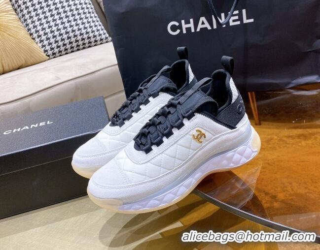 Lowest Price Chanel Suede Sneakers G38501 White