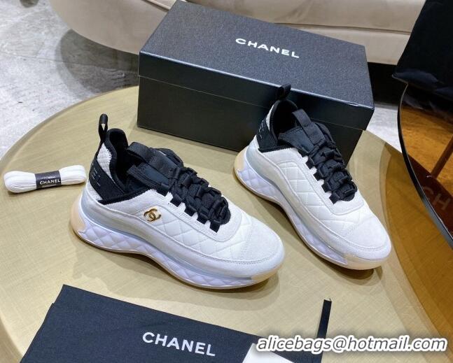 Lowest Price Chanel Suede Sneakers G38501 White