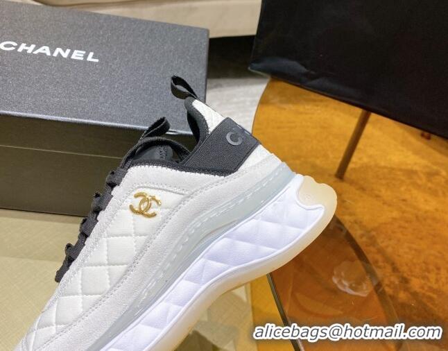 Lowest Price Chanel Suede Sneakers G38501 White