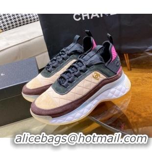 Low Cost Chanel Suede Sneakers G38501 Beige