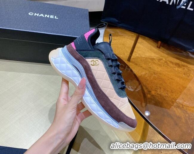 Low Cost Chanel Suede Sneakers G38501 Beige