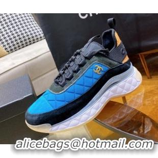 Best Grade Chanel Suede Sneakers G38501 Blue