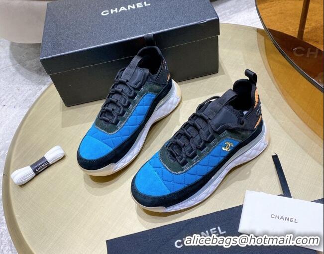 Best Grade Chanel Suede Sneakers G38501 Blue