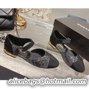 Cheap Design Chanel Lambskin CC Buckle Ballerinas G38441 Silver