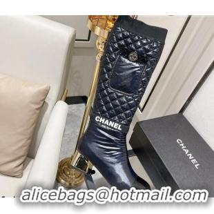 Discount Chanel Mixed Fibers High Boots G38428 Black