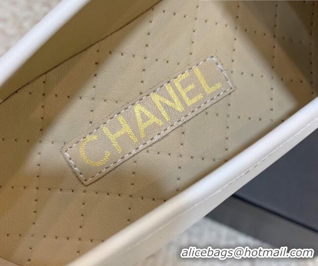 Super Quality Chanel Calfskin Chain CC Loafers 111201 White