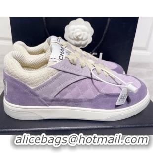 Best Design Chanel Suede Sneakers 111701 Purple