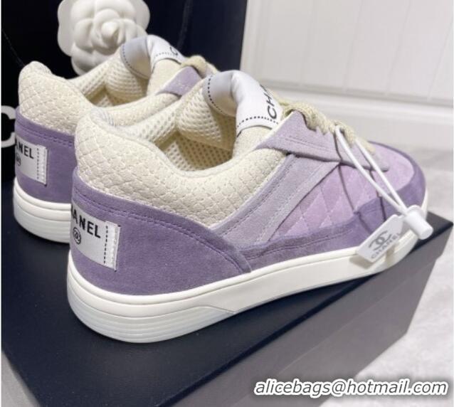 Best Design Chanel Suede Sneakers 111701 Purple