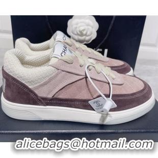 Best Price Chanel Suede Sneakers 111701 Light Brown