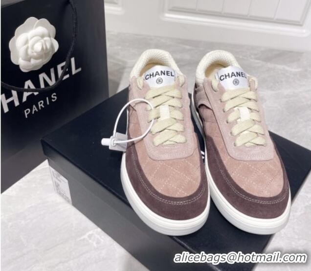 Best Price Chanel Suede Sneakers 111701 Light Brown