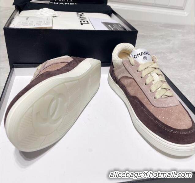 Best Price Chanel Suede Sneakers 111701 Light Brown