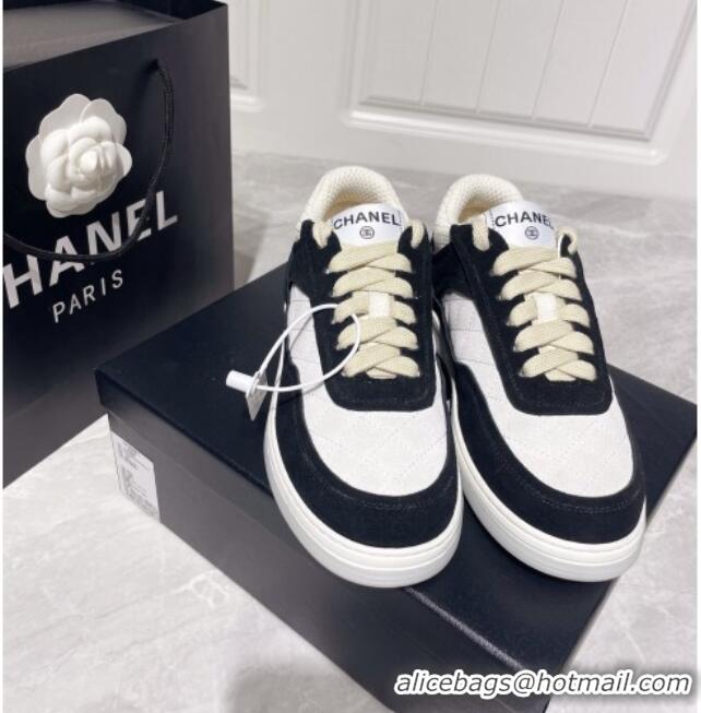 Low Price Chanel Suede Sneakers 111701 White