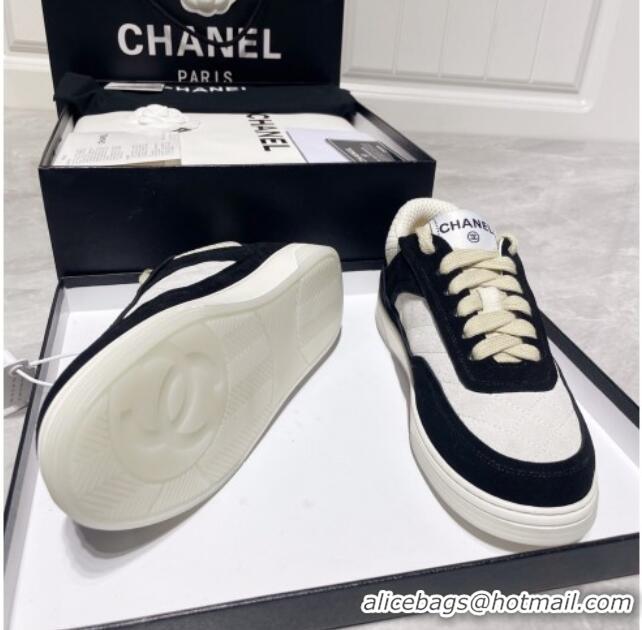 Low Price Chanel Suede Sneakers 111701 White