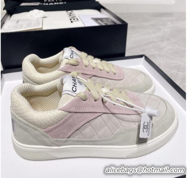 Grade Quality Chanel Suede Sneakers 111701 Gray