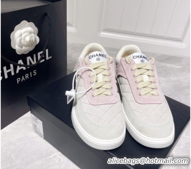 Grade Quality Chanel Suede Sneakers 111701 Gray