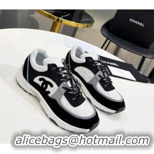 Unique Discount Chanel Suede & Mesh Sneakers G38299 White/Black