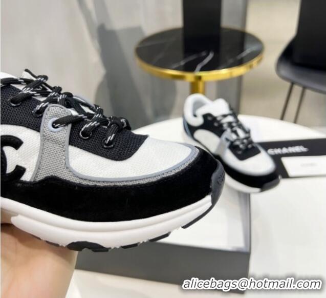 Unique Discount Chanel Suede & Mesh Sneakers G38299 White/Black