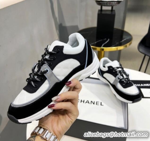 Unique Discount Chanel Suede & Mesh Sneakers G38299 White/Black