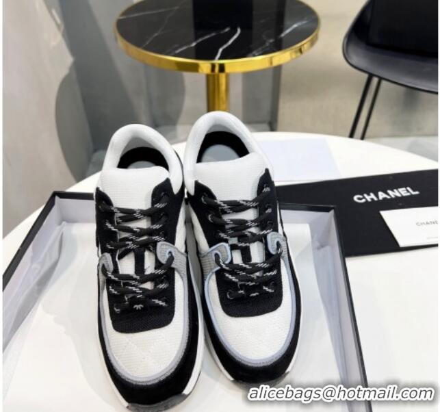 Unique Discount Chanel Suede & Mesh Sneakers G38299 White/Black