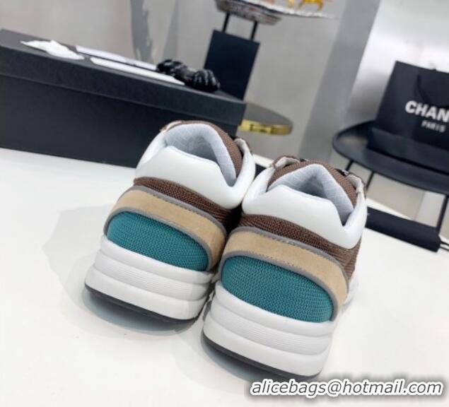 Super Quality Chanel Suede & Mesh Sneakers G38299 Brown