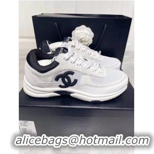 Fashionable Chanel Top Quality Sneakers G38299 White/Black