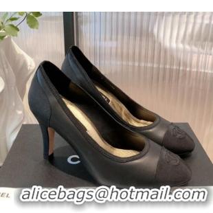 Best Price Chanel Lambskin & Grosgrain Pumps 112239 Black