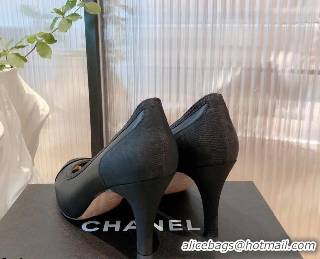 Best Price Chanel Lambskin & Grosgrain Pumps 112239 Black