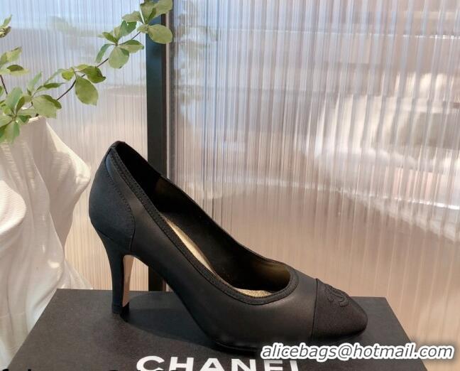 Best Price Chanel Lambskin & Grosgrain Pumps 112239 Black