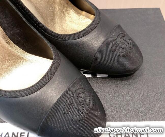 Best Price Chanel Lambskin & Grosgrain Pumps 112239 Black